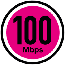 100mbps image of internet speed
