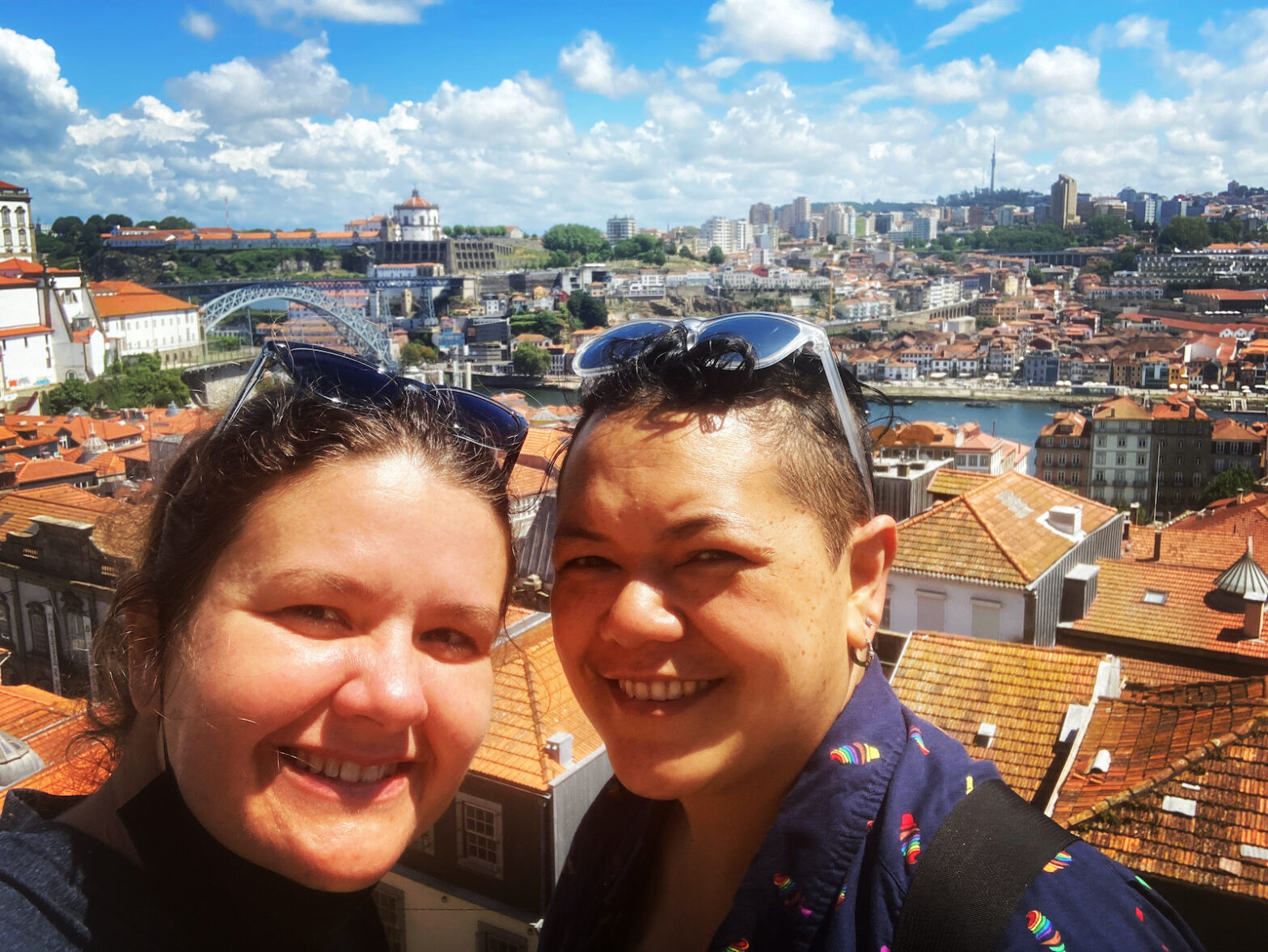 Maylene & Charity at overlook in Porto