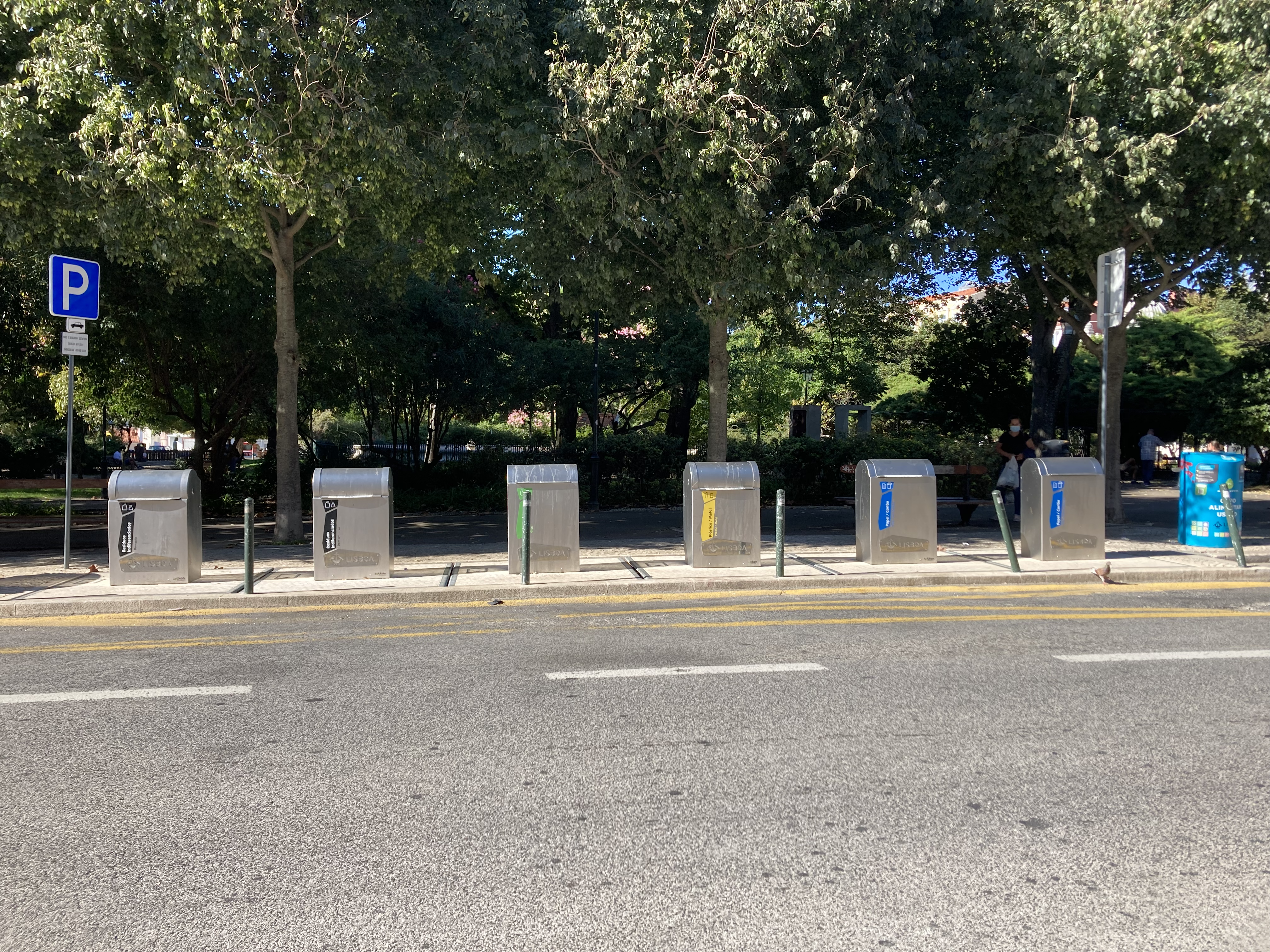 ecopoint trash bins in Portugal