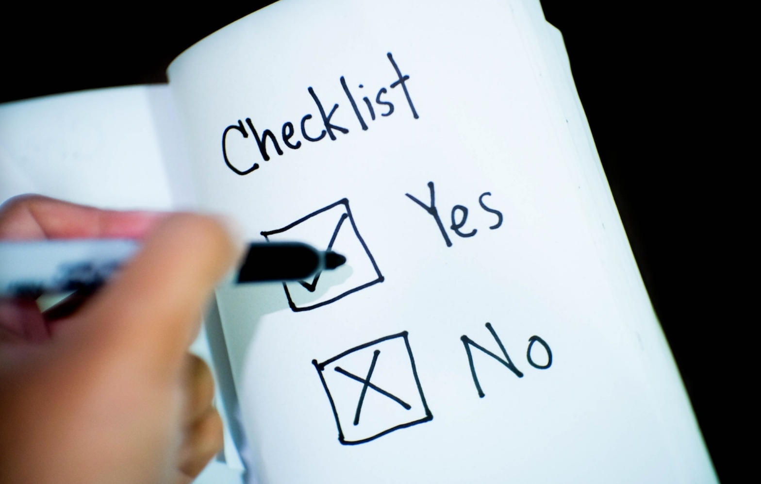 Checklists help keep you organized